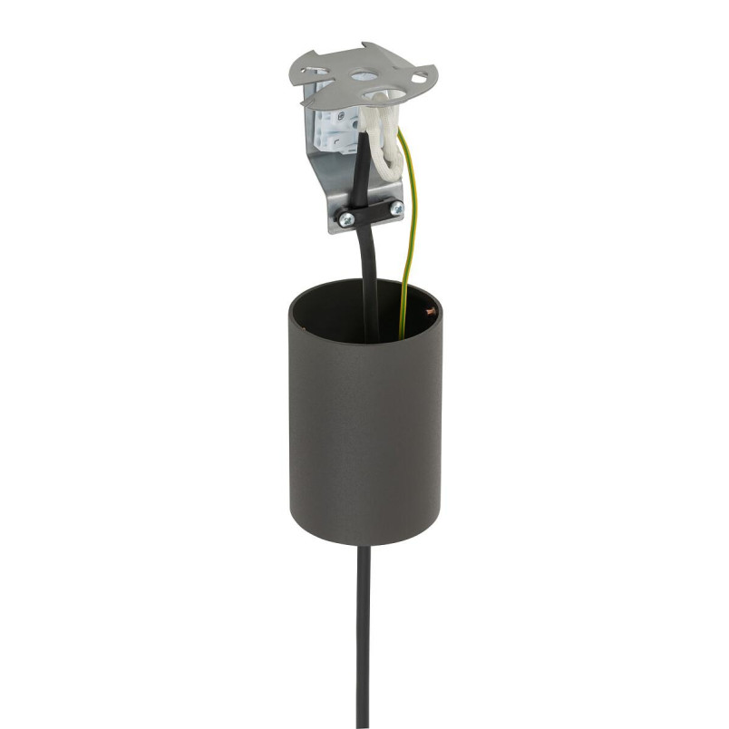 Lampa wisząca z abażurem Lago 65cm szary / grafit Nowodvorski