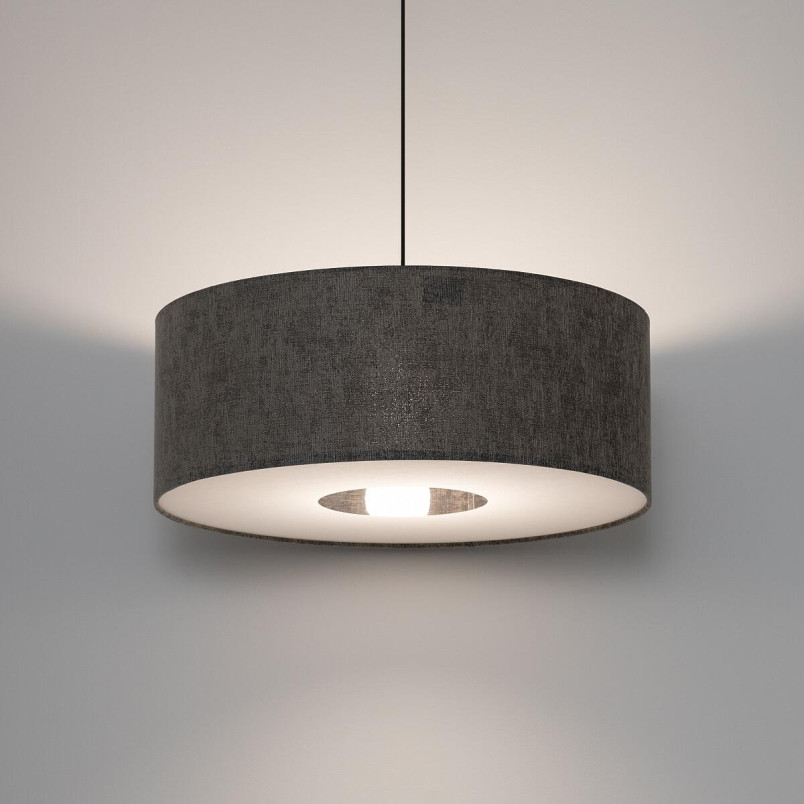 Lampa wisząca z abażurem Lago 50cm szary / grafit Nowodvorski