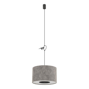 Lampa wisząca z abażurem Lago 40cm szary / grafit Nowodvorski
