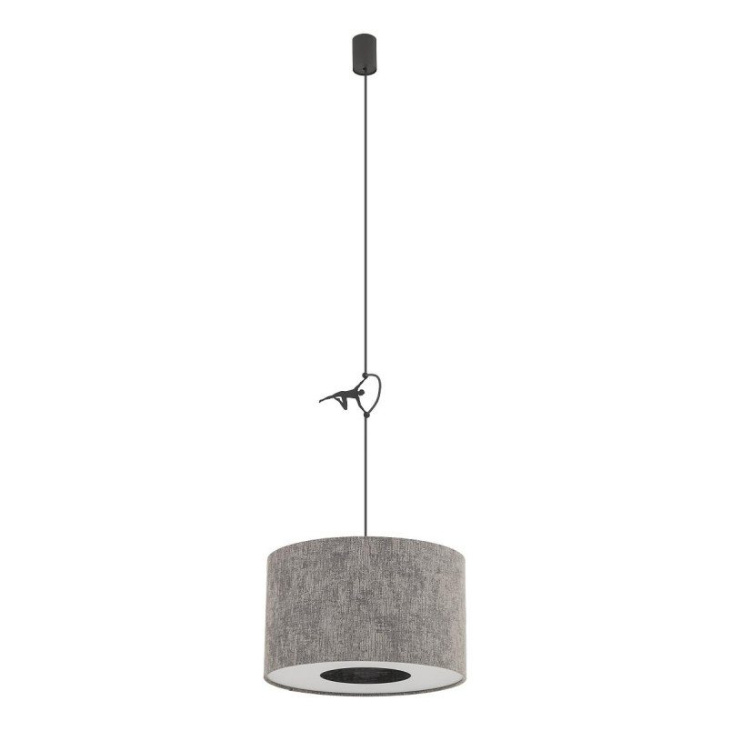 Lampa wisząca z abażurem Lago 40cm szary / grafit Nowodvorski