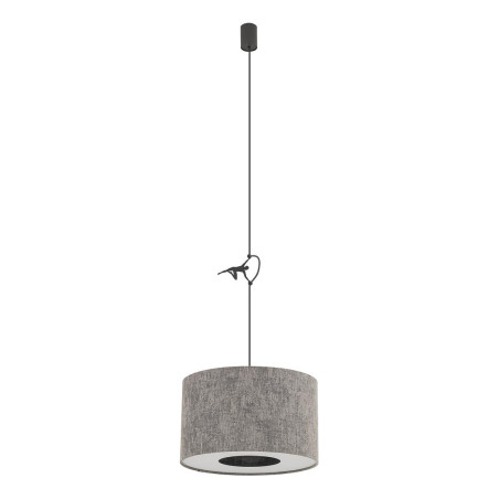 Lampa wisząca z abażurem Lago 40cm szary / grafit Nowodvorski