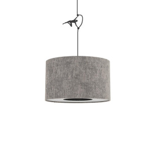 Lampa wisząca z abażurem Lago 40cm szary / grafit Nowodvorski