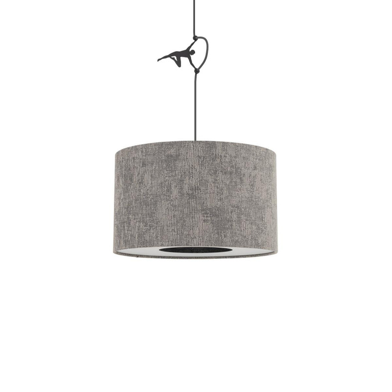 Lampa wisząca z abażurem Lago 40cm szary / grafit Nowodvorski