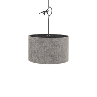 Lampa wisząca z abażurem Lago 40cm szary / grafit Nowodvorski