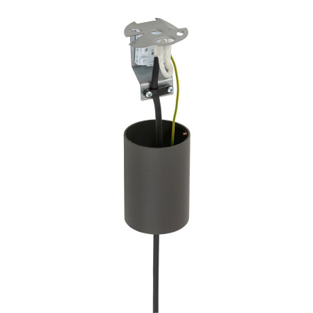 Lampa wisząca z abażurem Lago 40cm szary / grafit Nowodvorski