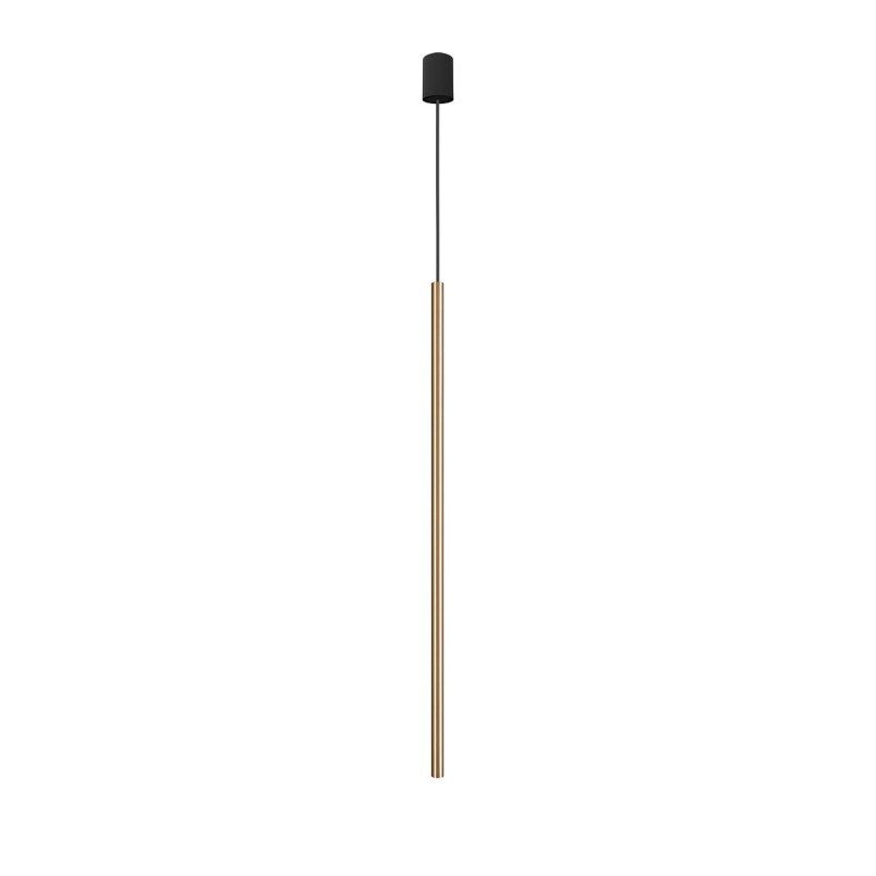Lampa wisząca tuba Laser 2,5cm H100cm mosiądz Nowodvorski