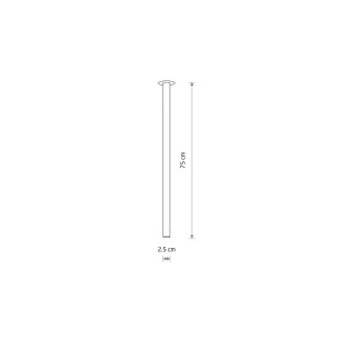 Lampa sufitowa tuba Laser 2,5cm H75cm złota Nowodvorski