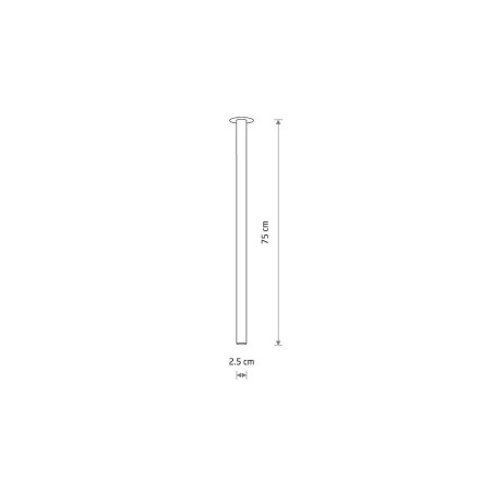 Lampa sufitowa tuba Laser 2,5cm H75cm złota Nowodvorski