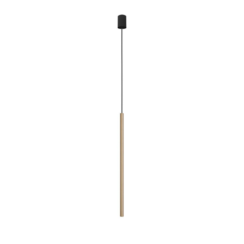 Lampa wisząca tuba Laser 2,5cm H75cm mosiądz Nowodvorski