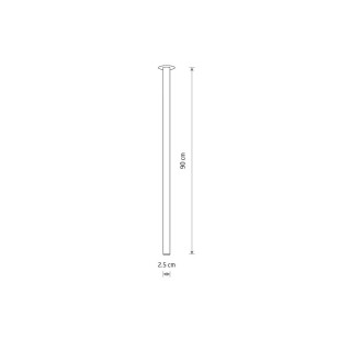 Lampa sufitowa tuba Laser 2,5cm H90cm czarna Nowodvorski