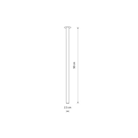Lampa sufitowa tuba Laser 2,5cm H90cm złota Nowodvorski