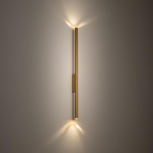 Kinkiet minimalistyczny tuba Laser 78cm złoty Nowodvorski