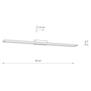Kinkiet podłużny nad lustro Lathe 90cm LED 4000K chrom Nowodvorski