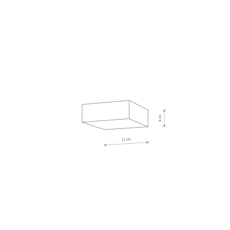 Plafon kwadratowy Lid 11cm LED 15W 3000K czarny Nowodvorski