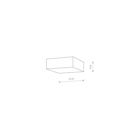 Plafon kwadratowy Lid 11cm LED 15W 3000K czarny Nowodvorski
