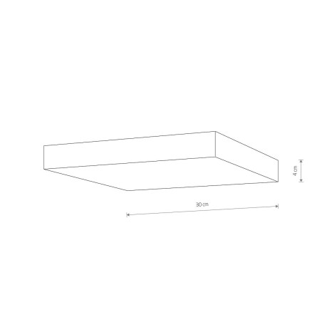 Plafon kwadratowy Lid 30cm LED 15W 3000K biały Nowodvorski