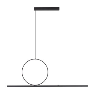 Lampa wisząca liniowa z okręgiem Lineo 115cm LED 3000K czarna Nowodvorski