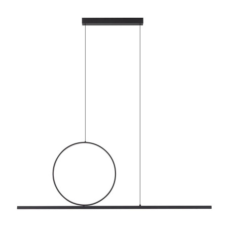 Lampa wisząca liniowa z okręgiem Lineo 115cm LED 3000K czarna Nowodvorski