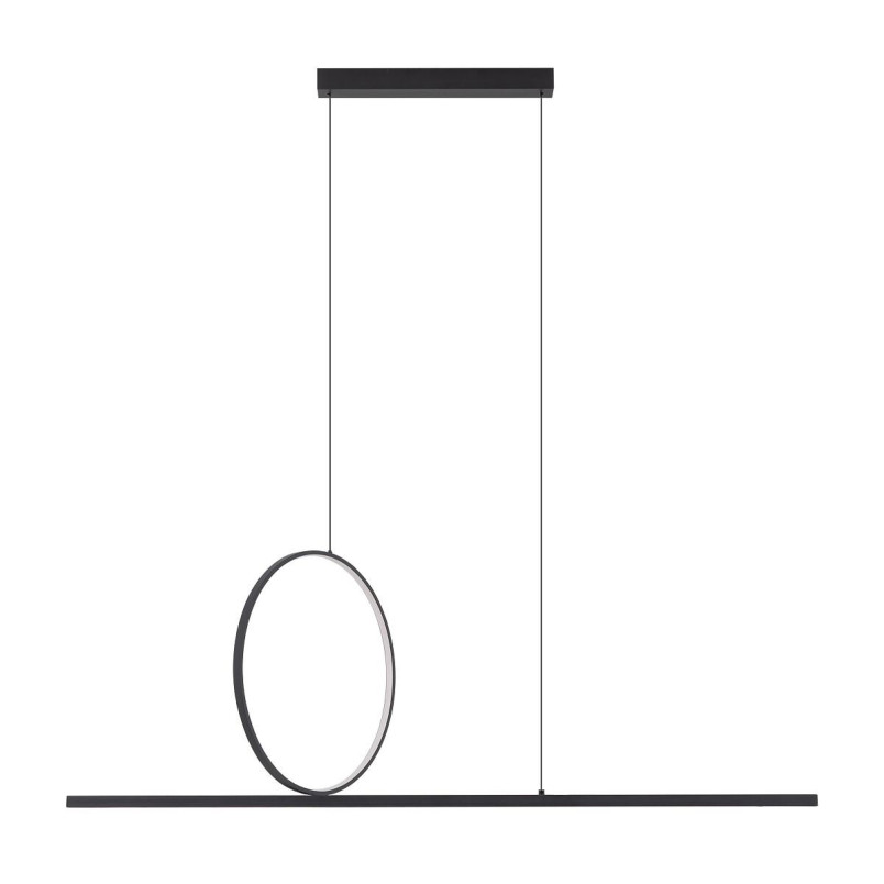 Lampa wisząca liniowa z okręgiem Lineo 115cm LED 3000K czarna Nowodvorski
