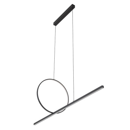 Lampa wisząca liniowa z okręgiem Lineo 115cm LED 3000K czarna Nowodvorski