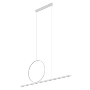 Lampa wisząca liniowa z okręgiem Lineo 115cm LED 3000K biała Nowodvorski