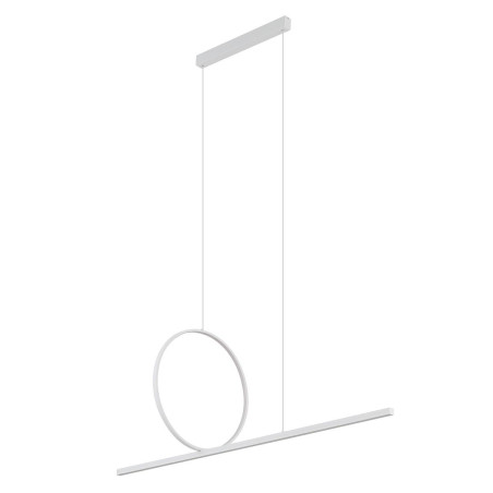 Lampa wisząca liniowa z okręgiem Lineo 115cm LED 3000K biała Nowodvorski