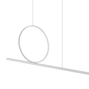 Lampa wisząca liniowa z okręgiem Lineo 115cm LED 3000K biała Nowodvorski