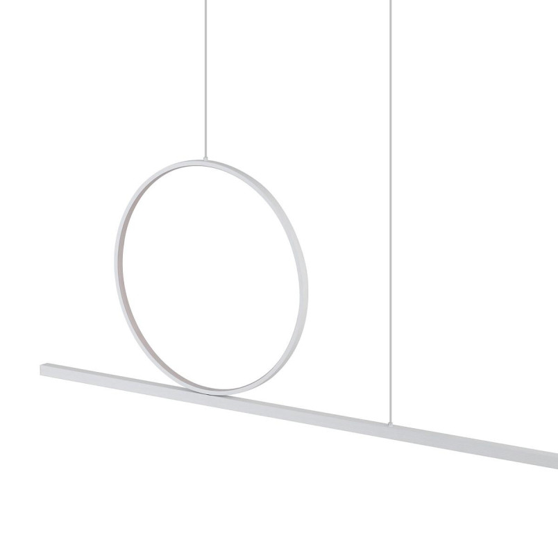 Lampa wisząca liniowa z okręgiem Lineo 115cm LED 3000K biała Nowodvorski