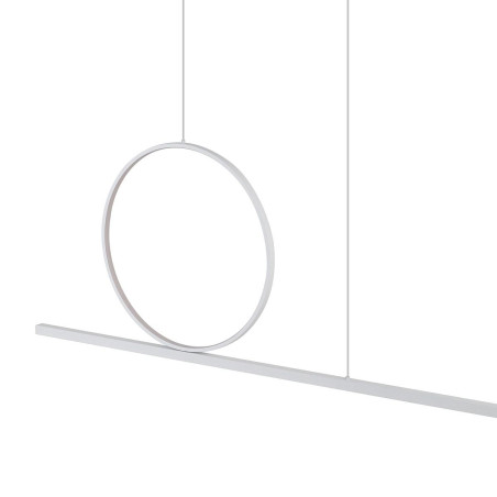 Lampa wisząca liniowa z okręgiem Lineo 115cm LED 3000K biała Nowodvorski