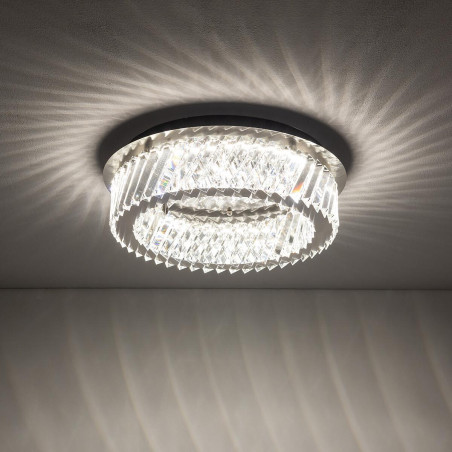 Plafon kryształowy okrągły Luxora 43cm LED 3000K Nowodvorski