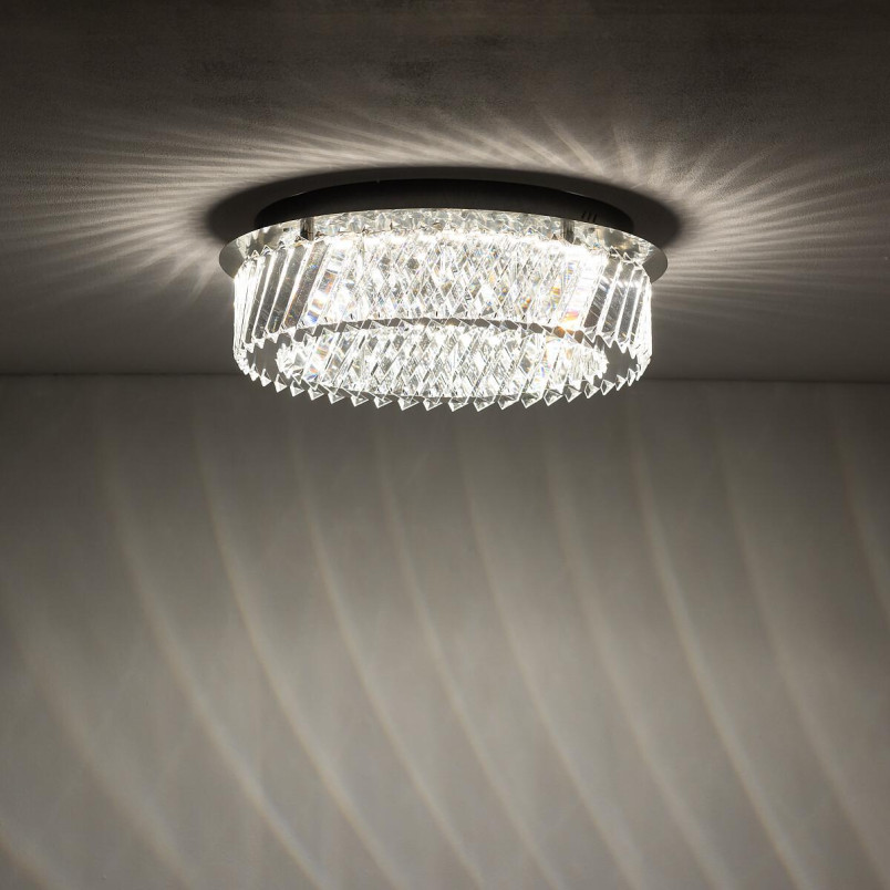 Plafon kryształowy okrągły Luxora 43cm LED 3000K Nowodvorski
