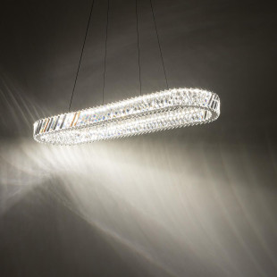 Lampa wisząca kryształowa owalna Luxora 120cm LED 3000K Nowodvorski