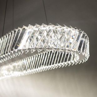 Lampa wisząca kryształowa owalna Luxora 120cm LED 3000K Nowodvorski