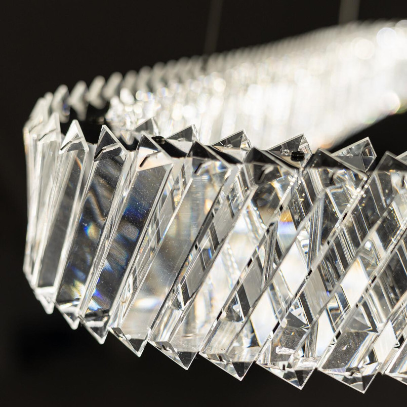 Lampa wisząca kryształowa owalna Luxora 120cm LED 3000K Nowodvorski