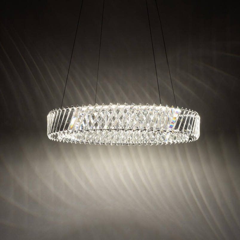 Lampa wisząca kryształowa okrągła Luxora 60cm LED 3000K Nowodvorski