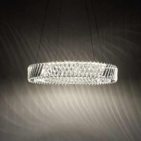Lampa wisząca kryształowa okrągła Luxora 60cm LED 3000K Nowodvorski