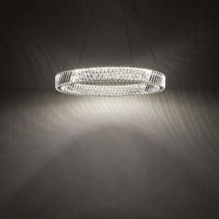 Lampa wisząca kryształowa okrągła Luxora 60cm LED 3000K Nowodvorski