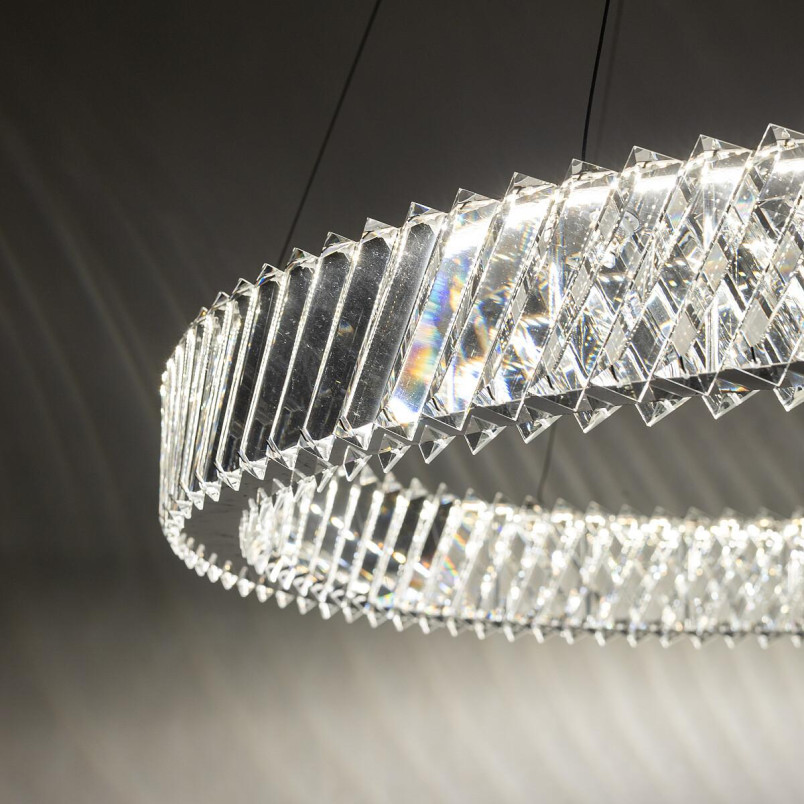 Lampa wisząca kryształowa okrągła Luxora 60cm LED 3000K Nowodvorski