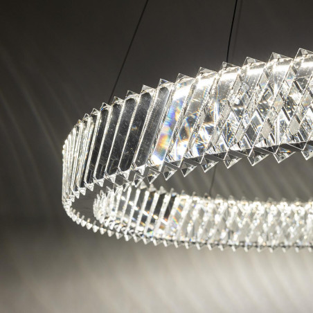 Lampa wisząca kryształowa okrągła Luxora 60cm LED 3000K Nowodvorski