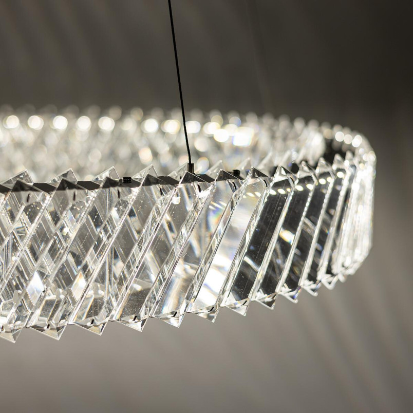 Lampa wisząca kryształowa okrągła Luxora 60cm LED 3000K Nowodvorski