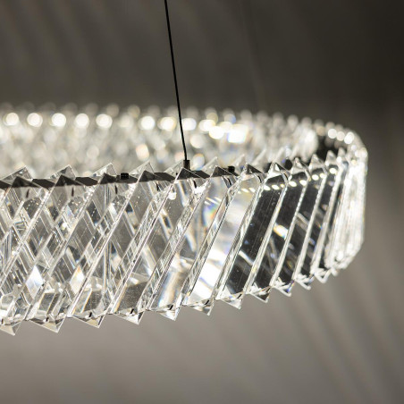 Lampa wisząca kryształowa okrągła Luxora 60cm LED 3000K Nowodvorski