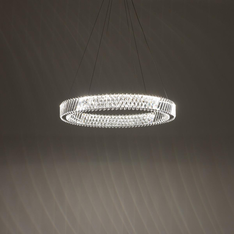 Lampa wisząca kryształowa okrągła Luxora 80cm LED 3000K Nowodvorski