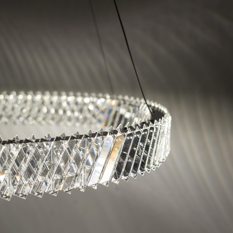 Lampa wisząca kryształowa okrągła Luxora 80cm LED 3000K Nowodvorski
