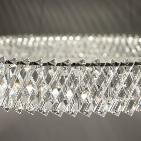 Lampa wisząca kryształowa okrągła Luxora 80cm LED 3000K Nowodvorski
