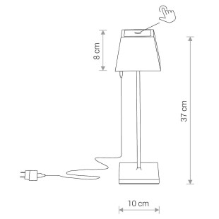 Lampa bezprzewodowa zewnętrzna Mahe LED 3000K IP54 czarna Nowodvorski