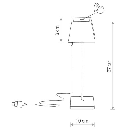 Lampa bezprzewodowa zewnętrzna Mahe LED 3000K IP54 czarna Nowodvorski