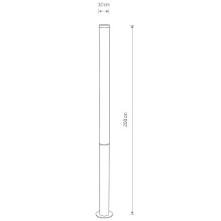Słupek ogrodowy Mia 200cm LED 3000K IP54 czarny Nowodvorski
