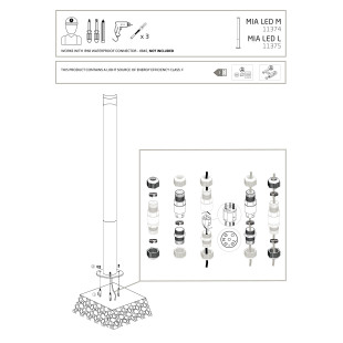 Słupek ogrodowy Mia 200cm LED 3000K IP54 czarny Nowodvorski