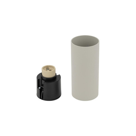 Lampa spot tuba Mono 5,5cm H12cm jedwabny szary Nowodvorski