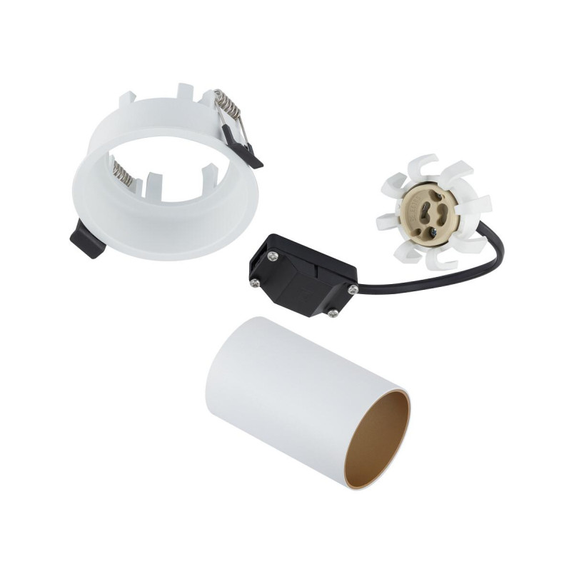 Lampa spot podtynkowa Mono Slide biały / biały / złoty Nowodvorski